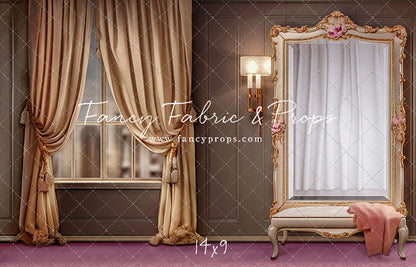 Glam Mirror - Pink Floor - With Sweep Option