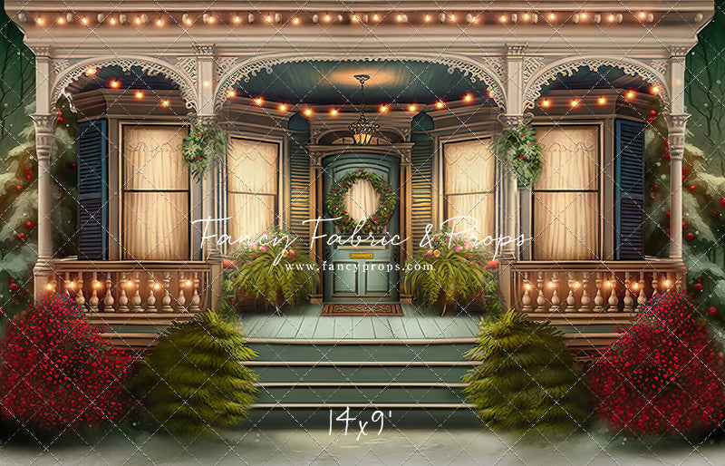 Welcoming Glow Holiday Porch - with Sweep Option