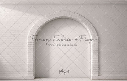 White Brick Alcove - White Floor - With Sweep Option