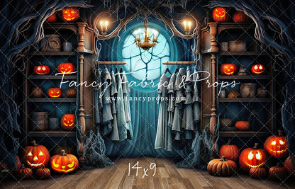 Haunted Wardrobe -Brown Wood Floor - With Sweep Option