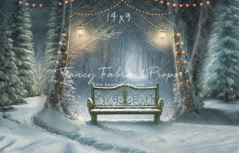 Snowy Bench - Green - with Sweep Option