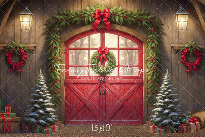 Christmas At The Red Barn - Dirt Floor - with Sweep Option