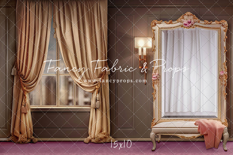 Glam Mirror - Pink Floor - With Sweep Option