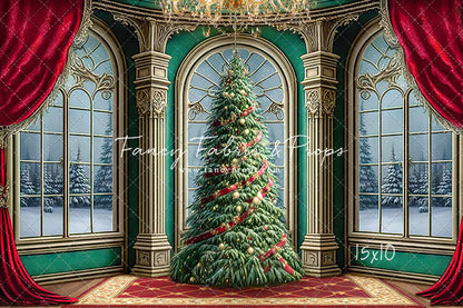 Royal Christmas Tree - Wood Floor Option - with Sweep Option