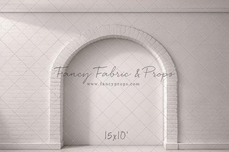 White Brick Alcove - White Floor - With Sweep Option