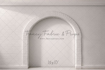 White Brick Alcove - White Floor - With Sweep Option