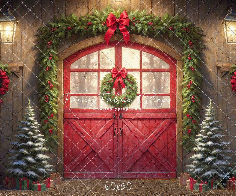 Christmas At The Red Barn - Dirt Floor - with Sweep Option