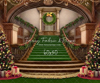 Grand Holiday Staircase - Green Carpet - with Sweep Option