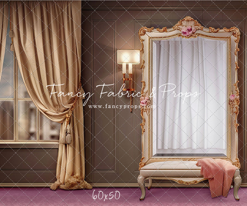Glam Mirror - Pink Floor - With Sweep Option