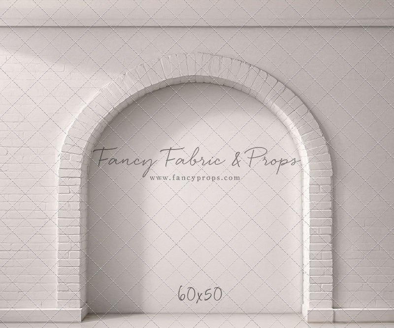 White Brick Alcove - White Floor - With Sweep Option