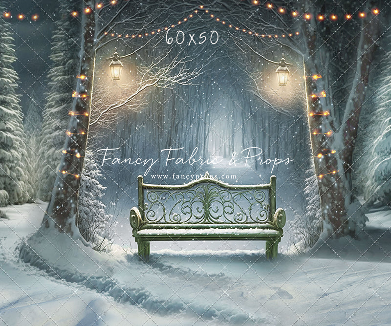 Snowy Bench - Green - with Sweep Option