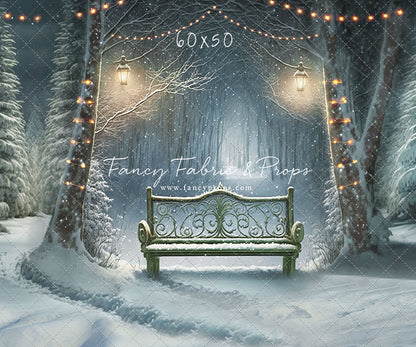 Snowy Bench - Green - with Sweep Option