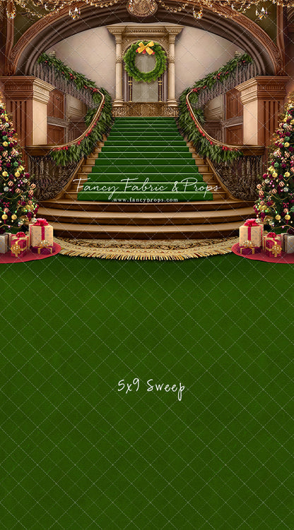 Grand Holiday Staircase - Green Carpet - with Sweep Option
