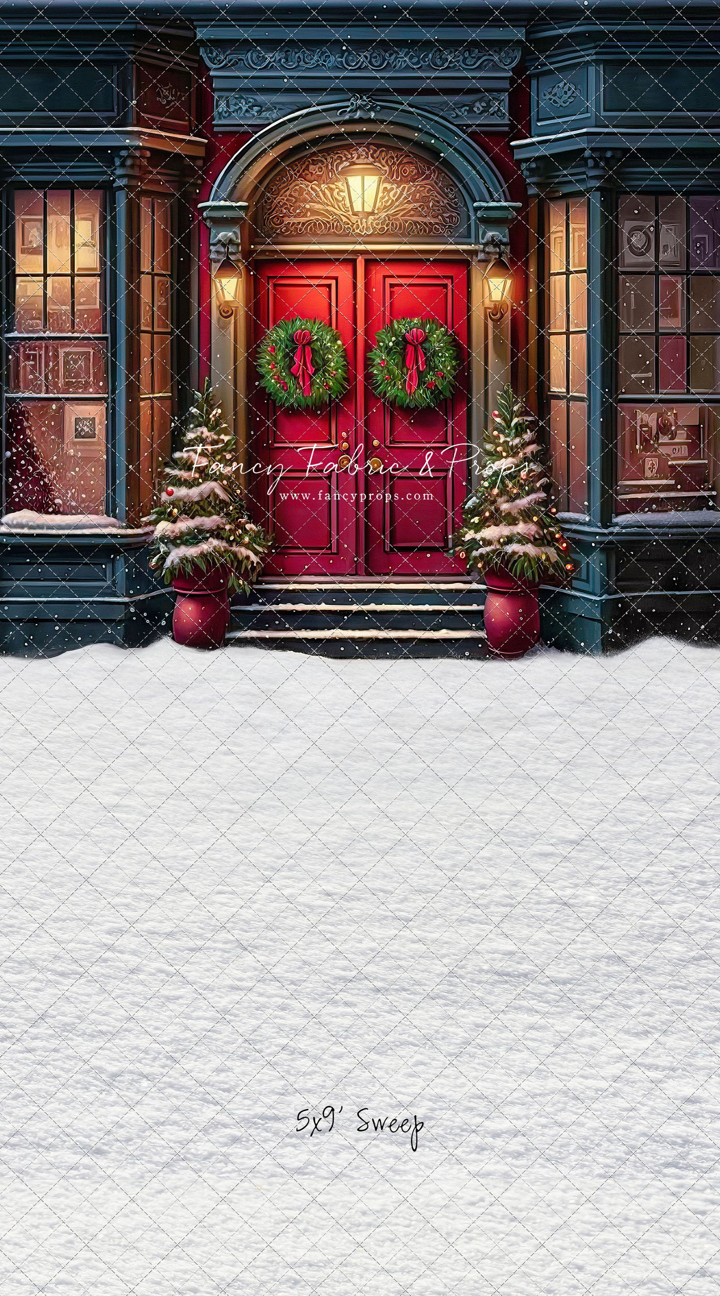 Heartfelt Holiday Home - Red Doors With Snow Floor Option - with Sweep Option