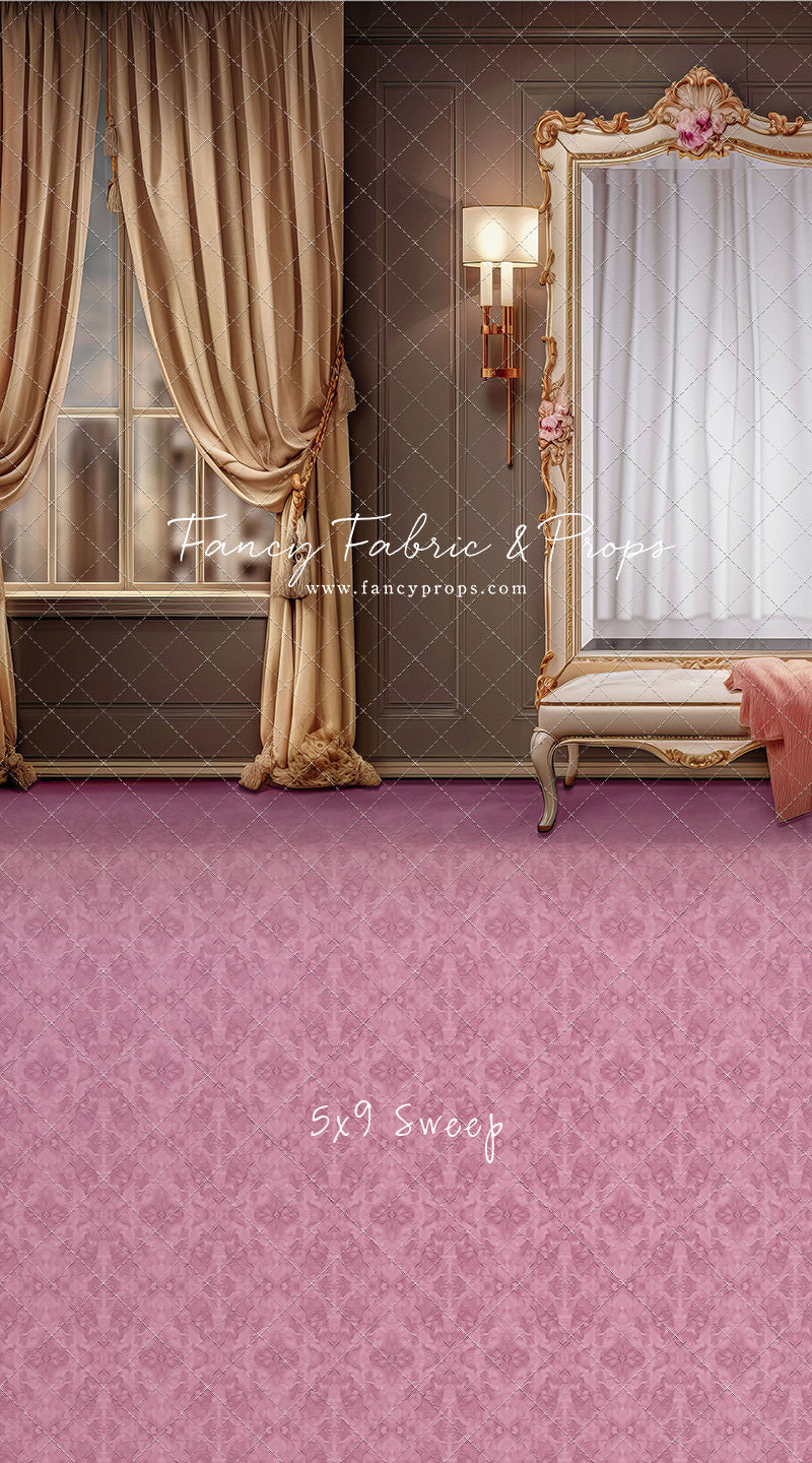 Glam Mirror - Pink Floor - With Sweep Option