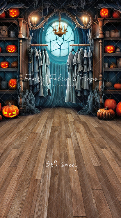 Haunted Wardrobe -Brown Wood Floor - With Sweep Option