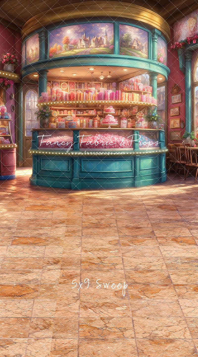 Sweet Tart Hearts with Tile Floor - With Sweep Option