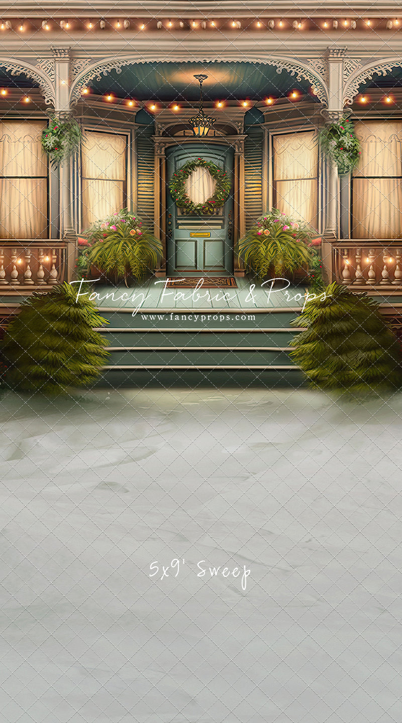 Welcoming Glow Holiday Porch - with Sweep Option