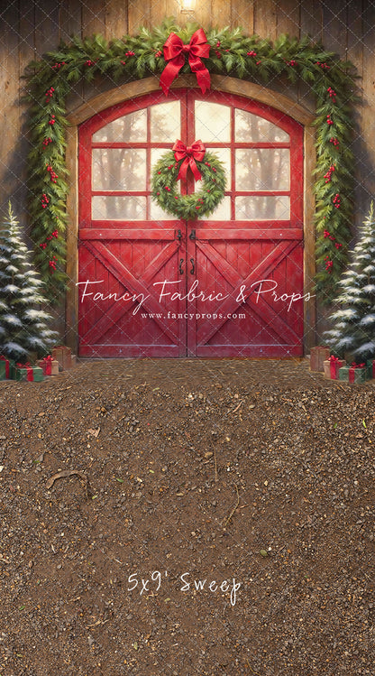 Christmas At The Red Barn - Dirt Floor - with Sweep Option