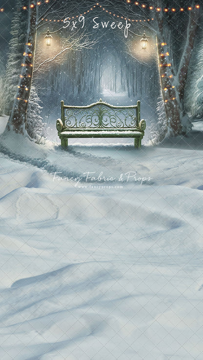 Snowy Bench - Green - with Sweep Option