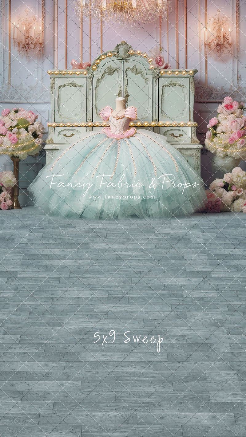 Miss Charlotte - Teal Wood Floor - With Sweep Option
