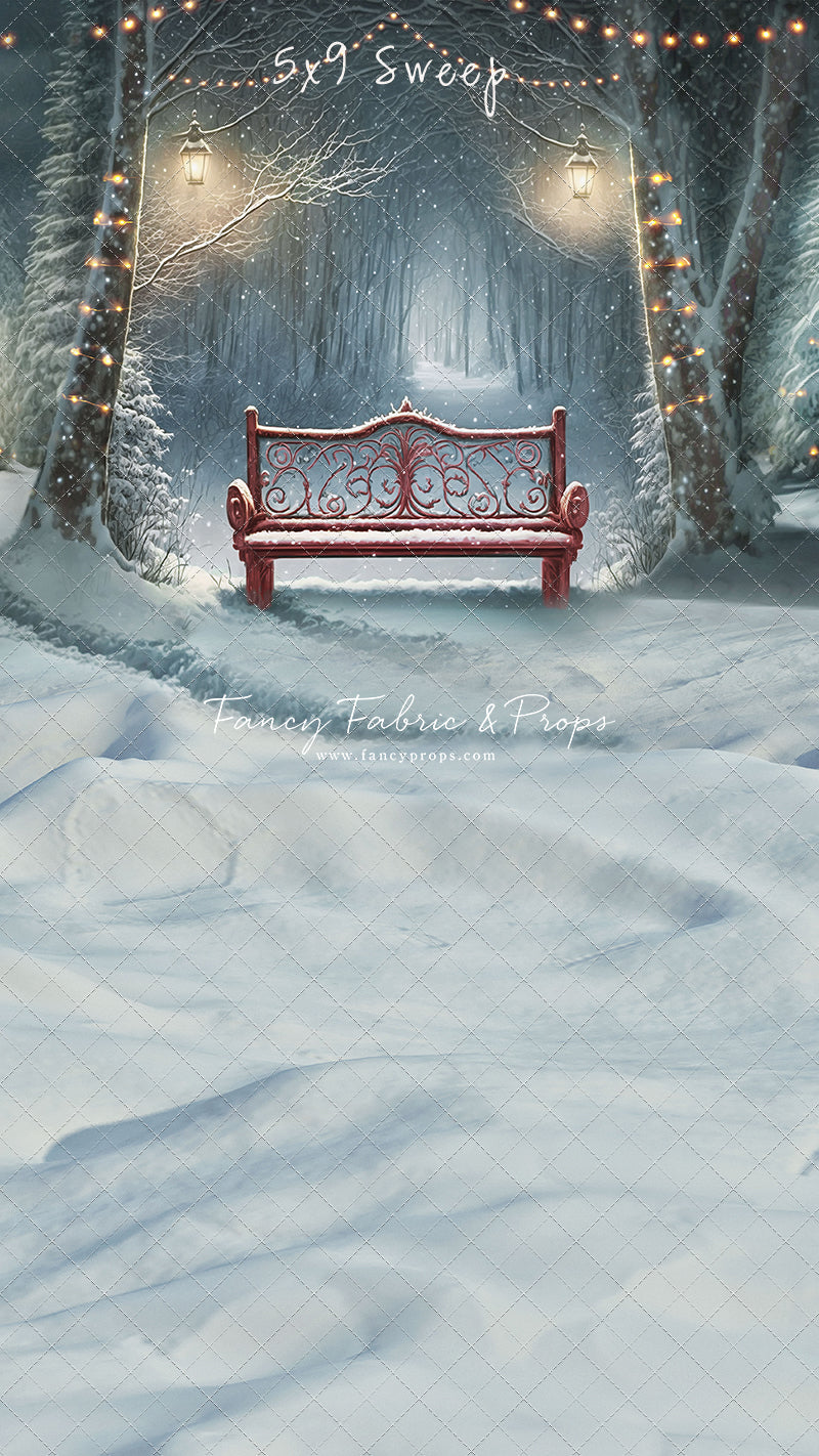 Snowy Bench - Red - with Sweep Option