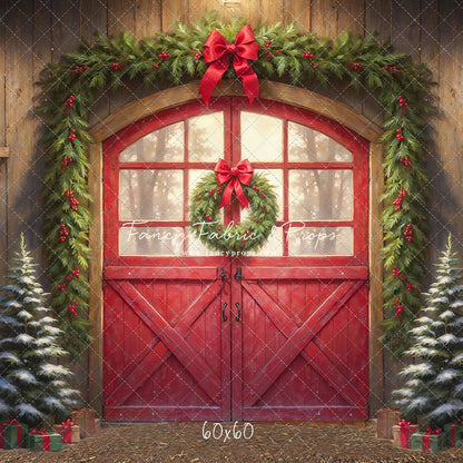 Christmas At The Red Barn - Dirt Floor - with Sweep Option