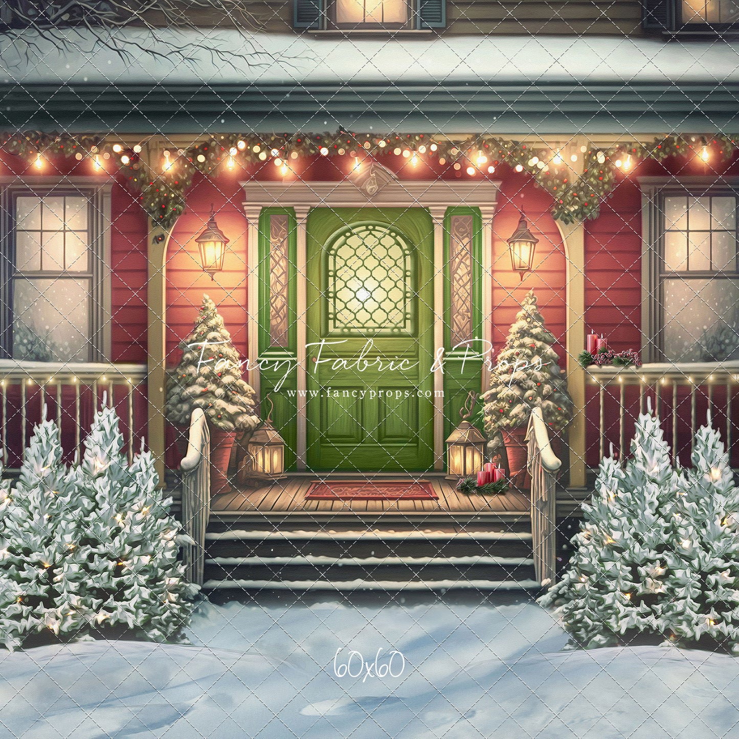 Merry Porch Greetings - Extra Lights - with Sweep Option