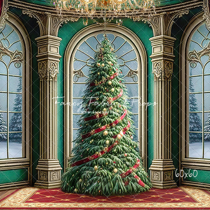 Royal Christmas Tree - Wood Floor Option - with Sweep Option