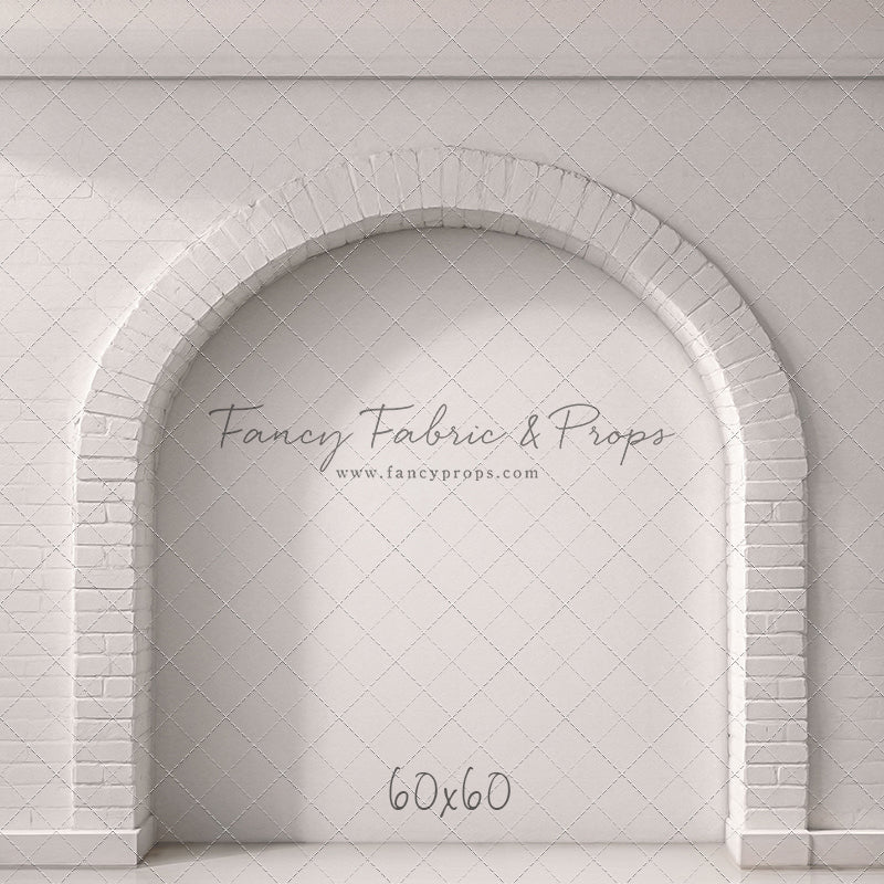 White Brick Alcove - White Floor - With Sweep Option