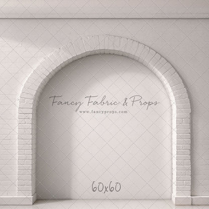 White Brick Alcove - White Floor - With Sweep Option