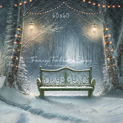 Snowy Bench - Green - with Sweep Option
