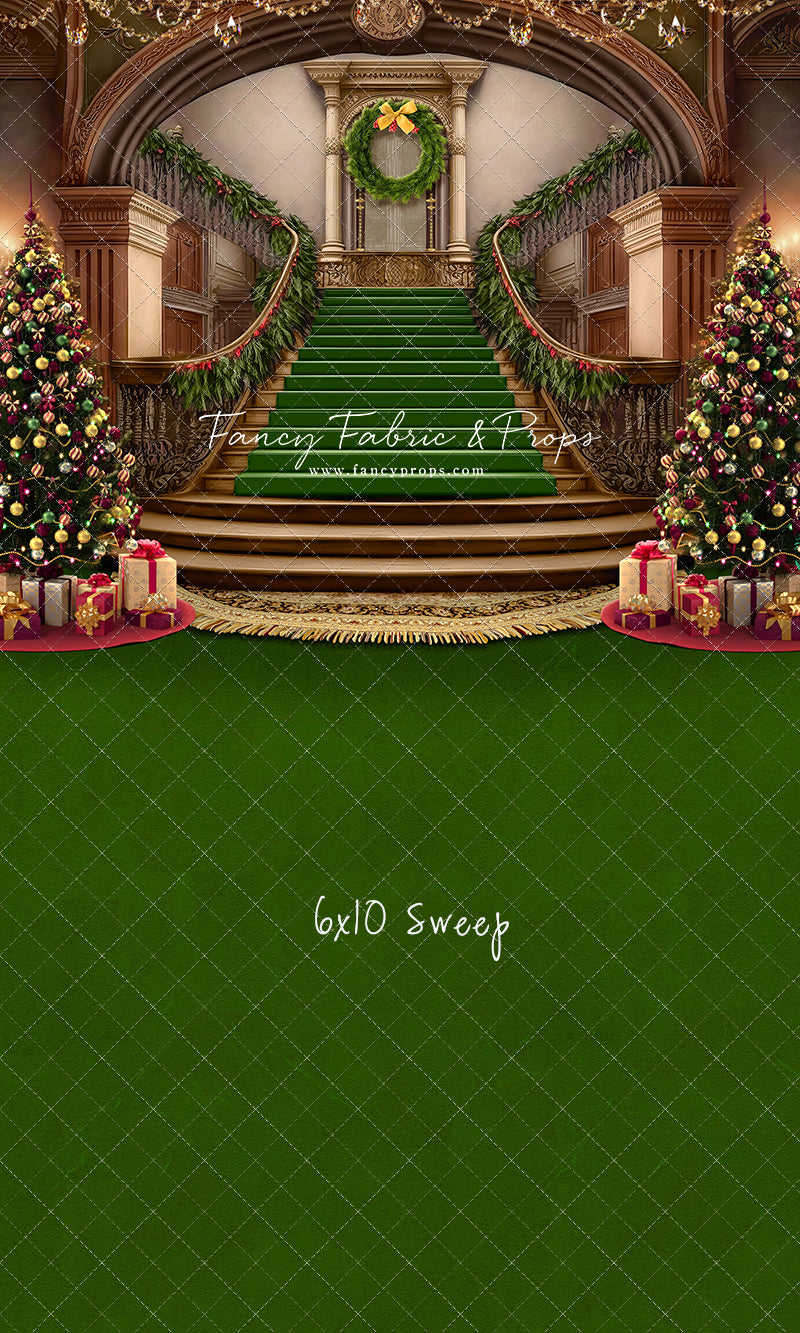 Grand Holiday Staircase - Green Carpet - with Sweep Option