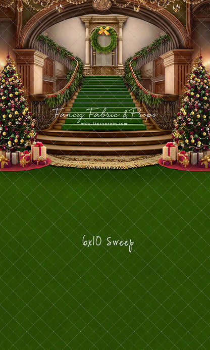 Grand Holiday Staircase - Green Carpet - with Sweep Option