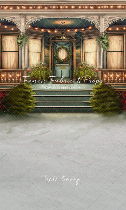 Welcoming Glow Holiday Porch - with Sweep Option