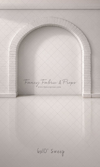 White Brick Alcove - White Floor - With Sweep Option