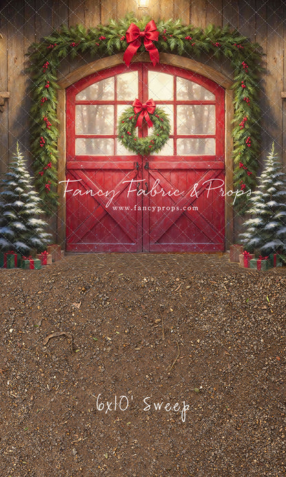 Christmas At The Red Barn - Dirt Floor - with Sweep Option