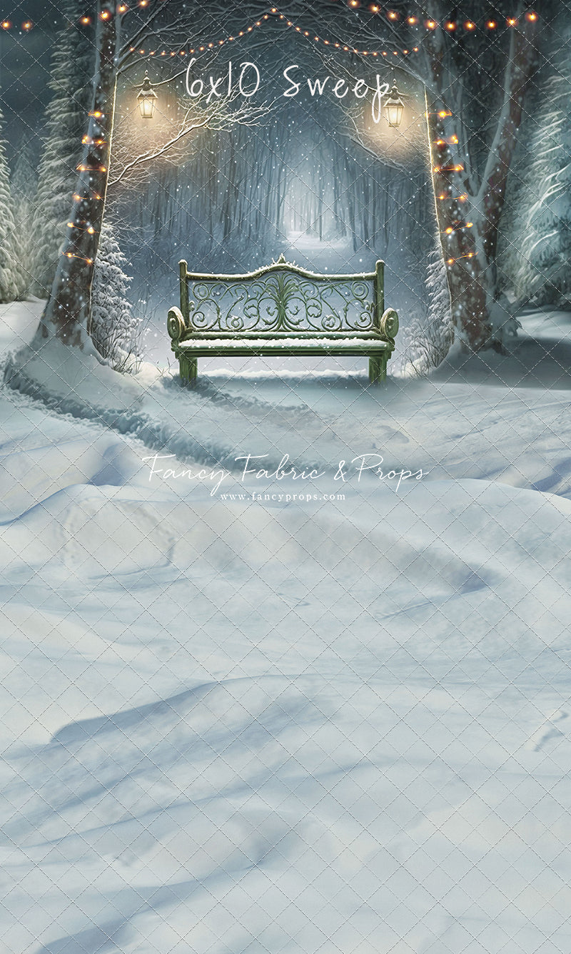 Snowy Bench - Green - with Sweep Option