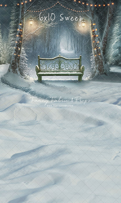 Snowy Bench - Green - with Sweep Option