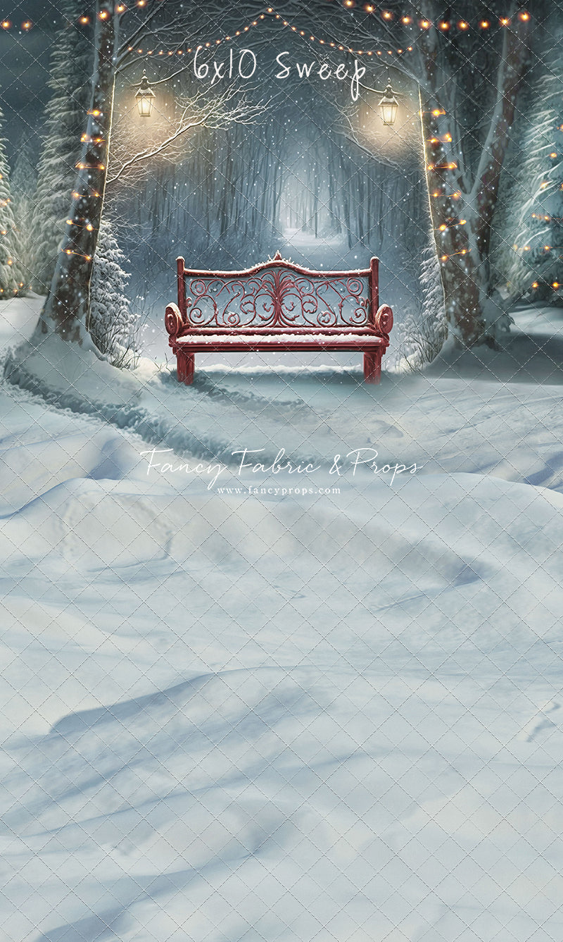 Snowy Bench - Red - with Sweep Option