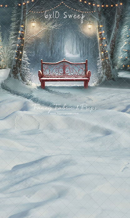 Snowy Bench - Red - with Sweep Option
