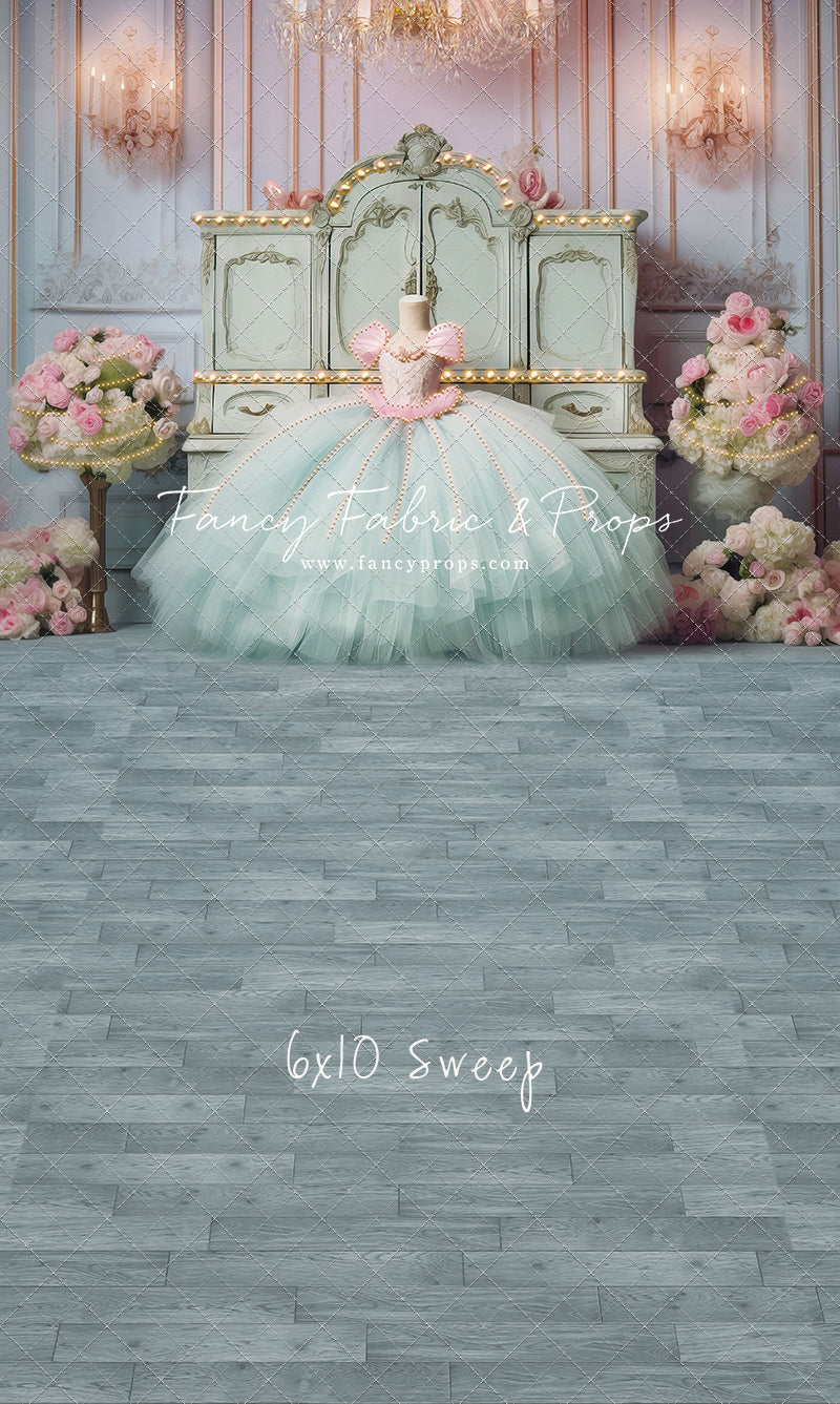 Miss Charlotte - Teal Wood Floor - With Sweep Option