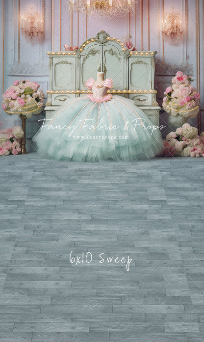 Miss Charlotte - Teal Wood Floor - With Sweep Option