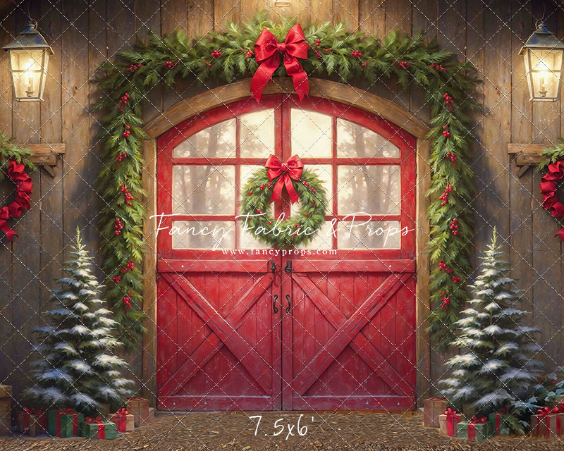 Christmas At The Red Barn - Dirt Floor - with Sweep Option