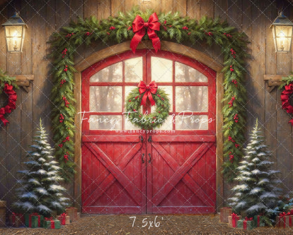 Christmas At The Red Barn - Dirt Floor - with Sweep Option