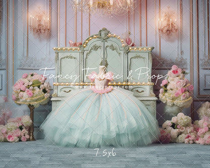 Miss Charlotte - Teal Wood Floor - With Sweep Option