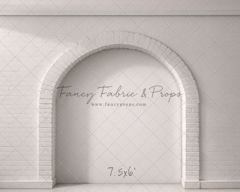 White Brick Alcove - White Floor - With Sweep Option