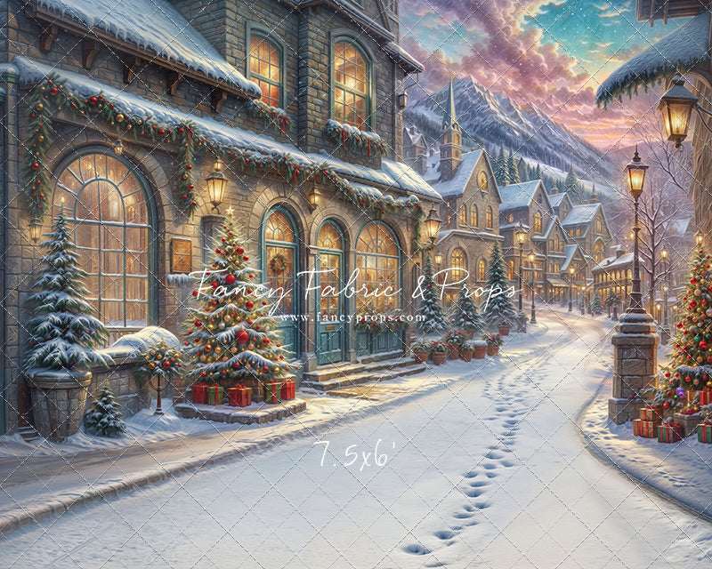 Winter Frost Market Street - Snow Version - with Sweep Option