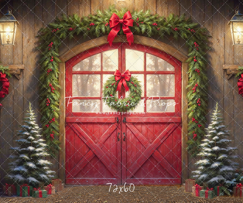 Christmas At The Red Barn - Dirt Floor - with Sweep Option