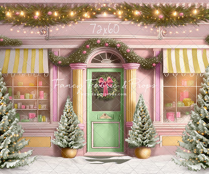 Frosty Sweet Shop - Green & Gold - with Sweep Option
